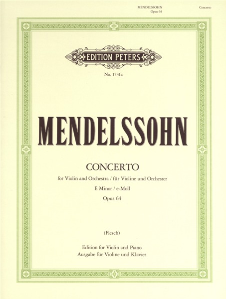 EDITION PETERS MENDELSSOHN FELIX - VIOLIN CONCERTO IN E MIN OP.64 - VIOLIN AND PIANO