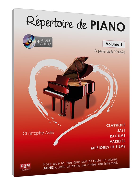 F2M EDITIONS ASTIE CHRISTOPHE - REPERTOIRE DE PIANO VOL.1 + CD 