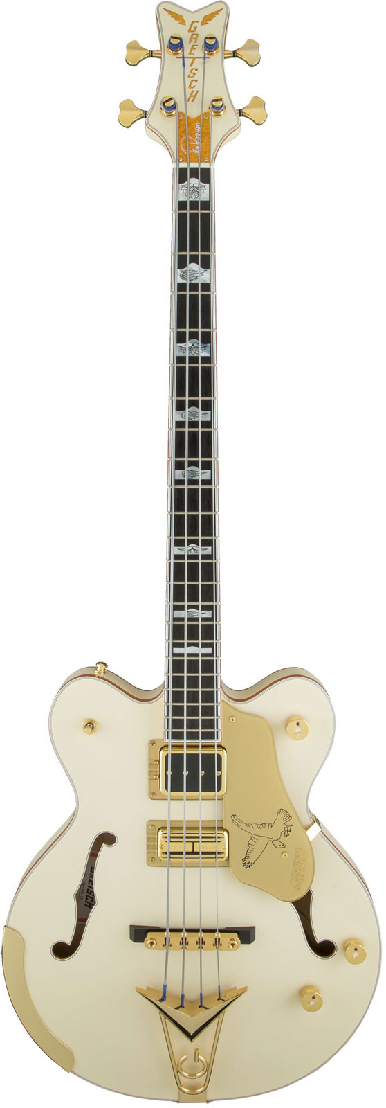 GRETSCH GUITARS G6136B-TP TOM PETERSSON SIGNATURE FALCON 4-STRING BASS WITH CADILLAC TAILPIECE, RUMBLE'TRON PICKUP,