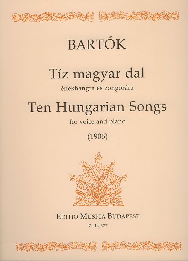 EMB (EDITIO MUSICA BUDAPEST) BARTOK B. - TEN HUNGARIAN SONGS - VOICE AND PIANO