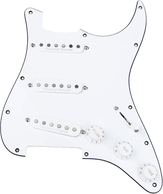 SEYMOUR DUNCAN STK-PG-W - PLAQUE COMPLETE STK CLASSIC BLANCHE