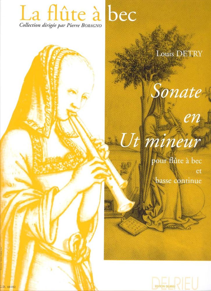 EDITION DELRIEU DETRY LOUIS - SONATE EN UT MIN. - FLUTE A BEC, BC