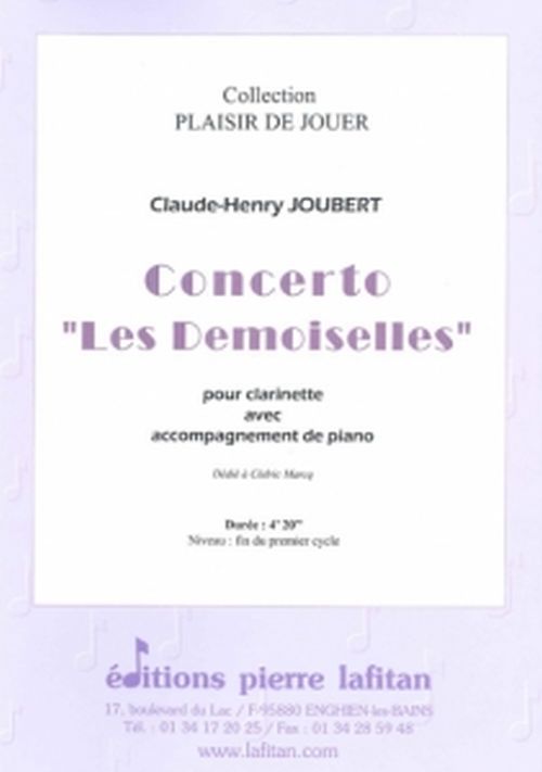 LAFITAN JOUBERT CLAUDE-HENRY - CONCERTO LES DEMOISELLES - CLARINETTE & PIANO 