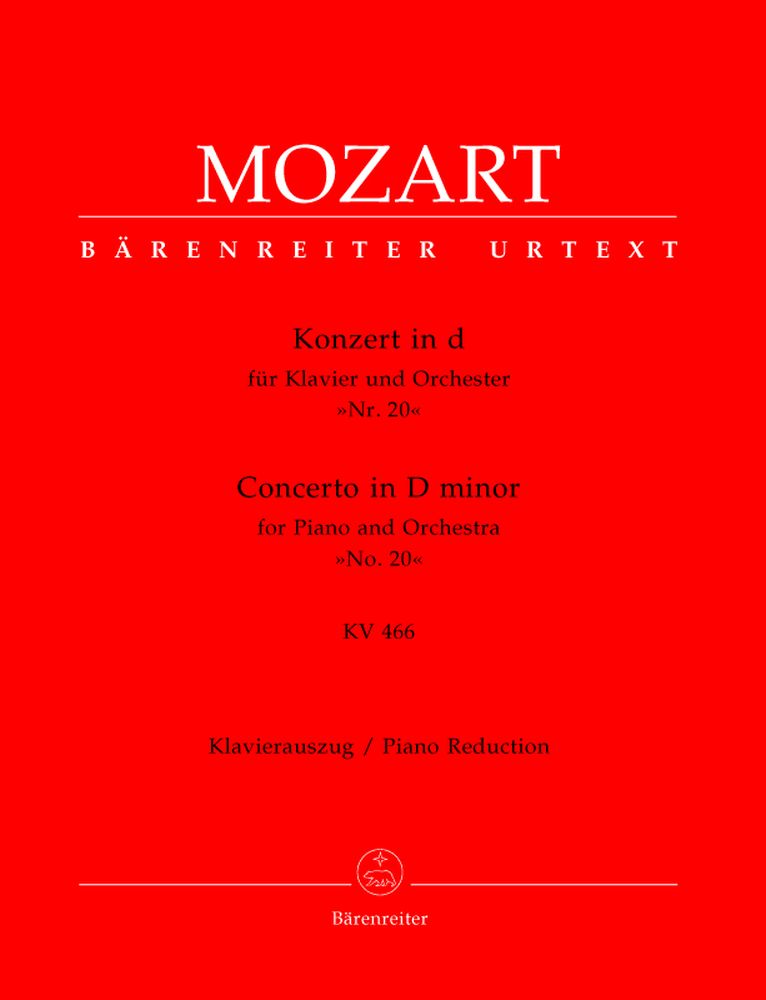 BARENREITER MOZART W.A. - CONCERTO EN RE MINEUR KV 466 - PIANO