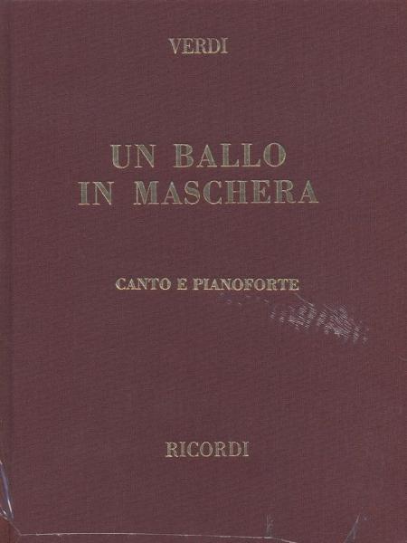 RICORDI VERDI G. - BALLO IN MASCHERA - CHANT ET PIANO