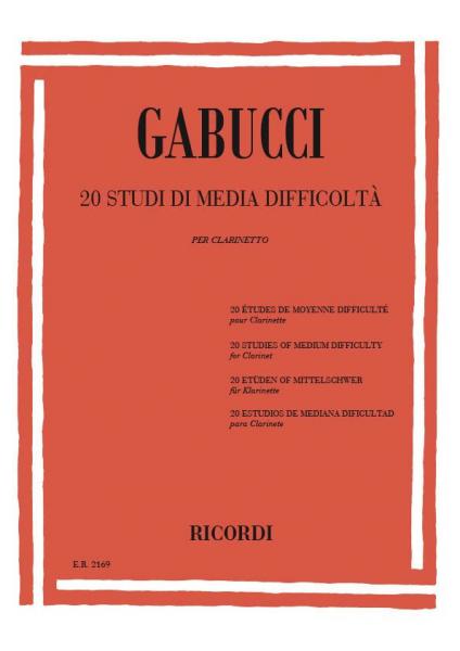 RICORDI GABUCCI A. - STUDI DI MEDIA DIFFICOLTA - CLARINETTE