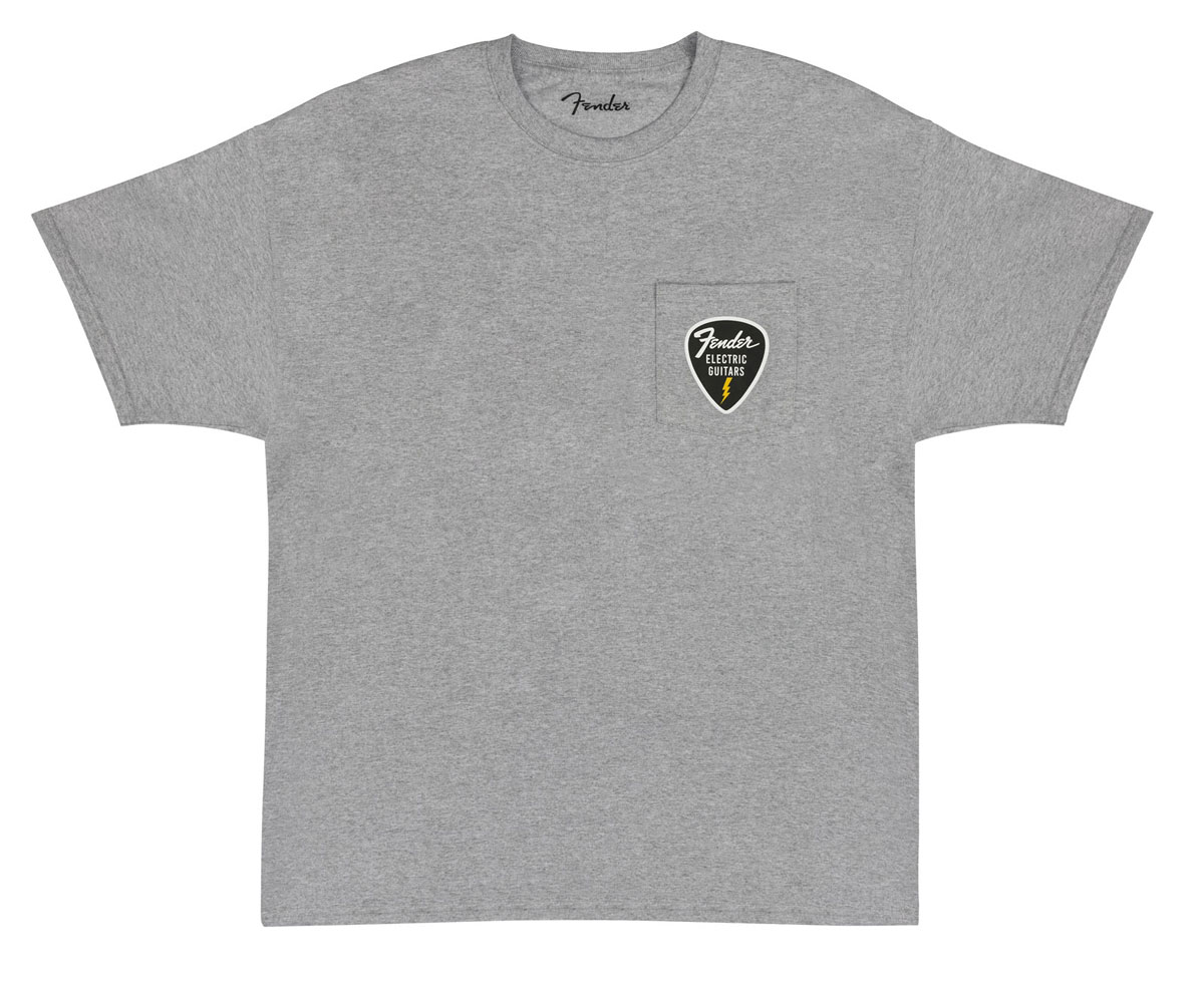 FENDER PICK PATCH POCKET TEE ATHLETIC GRAY M
