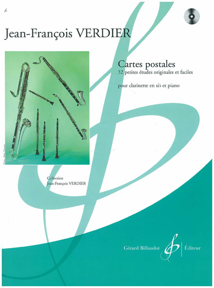 BILLAUDOT VERDIER JEAN-FRANCOIS - CARTES POSTALES + CD - CLARINETTE SIB, PIANO