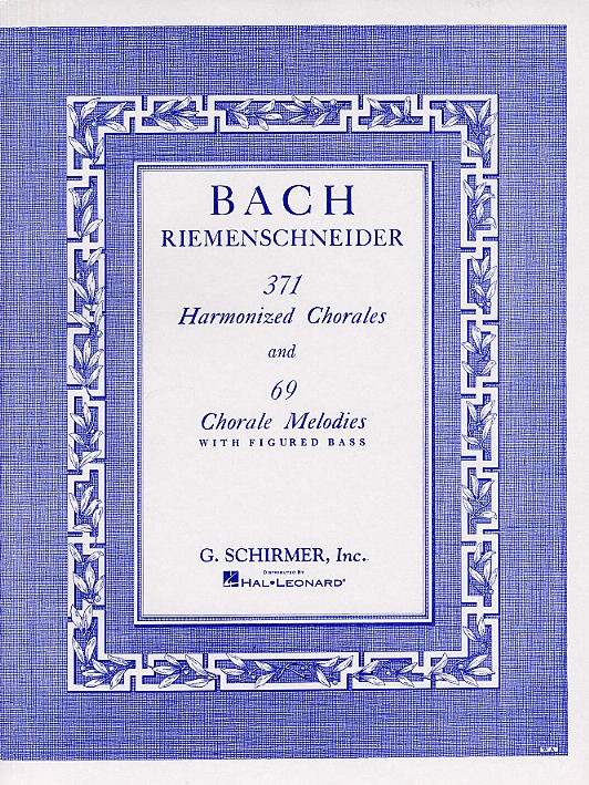 SCHIRMER J.S. BACH - 371 HARMONIZED CHORALES AND 69 CHORALE MELODIES WITH FIG BASS - PIANO SOLO