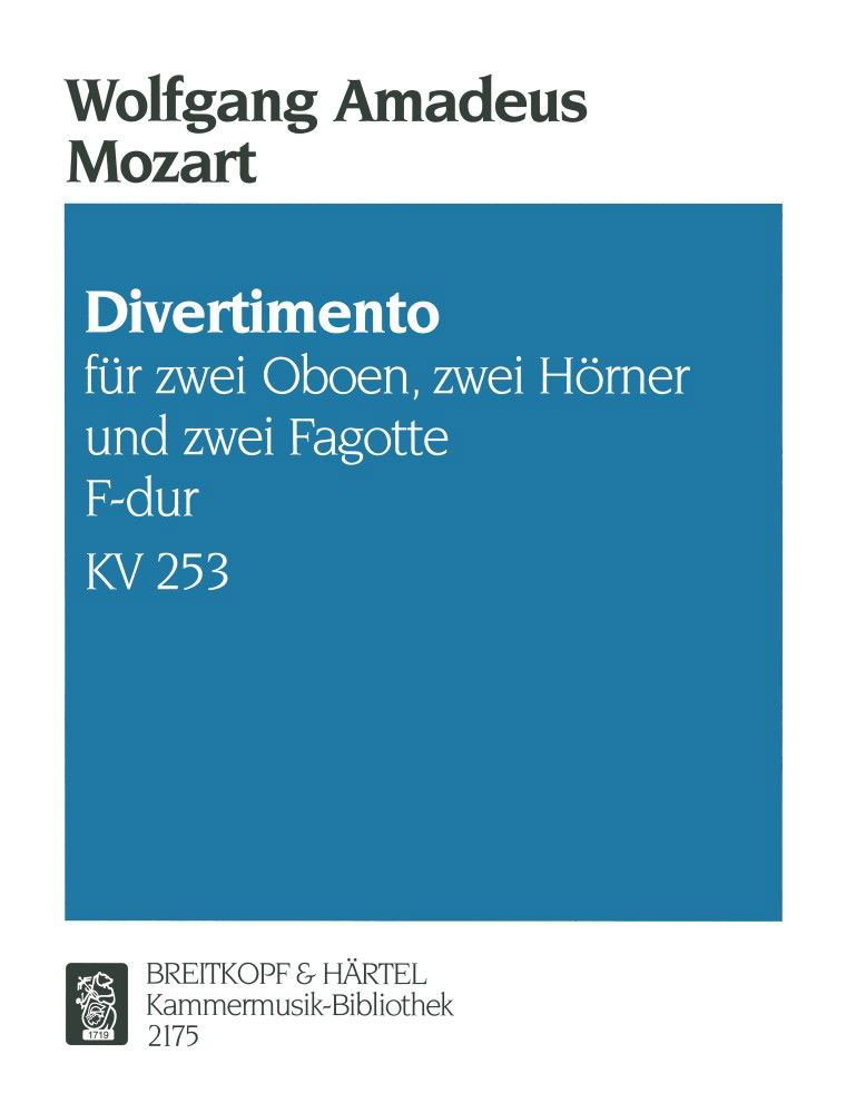 EDITION BREITKOPF MOZART W.A. - DIVERTIMENTO F-DUR KV 253