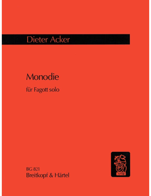 EDITION BREITKOPF ACKER - MONODIE