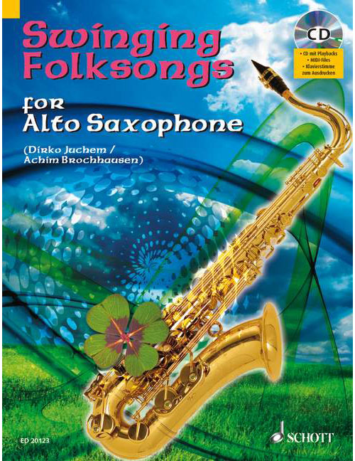 SCHOTT SWINGING FOLKSONGS FOR SAXOPHONE ALTO - SAXOPHONE ALTO; PIANO AD LIBITUM