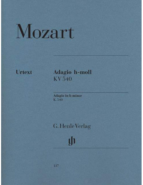 HENLE VERLAG MOZART - ADAGIO EN SI MINEUR KV 540 - PIANO