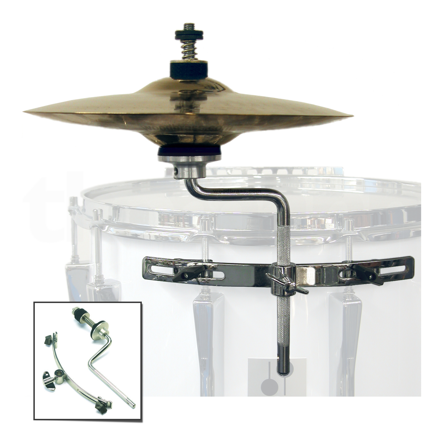 SONOR ZM 6555 SUPPORT CYMBALE CHARLESTON HI HAT SUR CAISSE CLAIRE