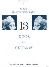 Martinez-zarate Jorge - Duos (13) - Transcription - 2 Guitares