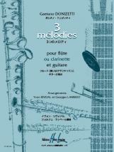 Donizetti Gaetano - Mélodies (3) - Flute Ou Clarinette, Guitare