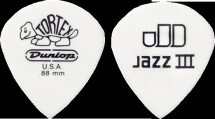 Dunlop Jazz Iii Blanc 478r88 0.88mm
