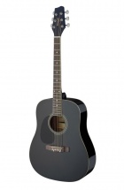 Stagg Sa20d Lh-bk Dreadnought 4/4 Noire Gaucher
