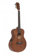 Jn Guitars Guitare électro-acoustique Mini Auditorium De Voyage Avec Table En Acajou Massif