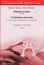  Lasso Orlando Di - 12 Cantiones Sine Textu - 2 Violes De Gambe