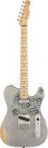 Fender Brad Paisley Road Worn Telecaster Maple Fingerboard Silver Sparkle