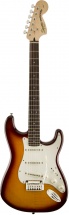 Squier By Fender Standard Stratocaster Table Erable Flame Amber Transparent