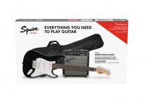 Squier By Fender Stratocaster Pack Laurel Fingerboard Black Gig Bag 10g - 230v Eu