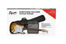 Squier By Fender Stratocaster Pack Laurel Fingerboard Brown Sunburst Gig Bag 10g - 230v Eu