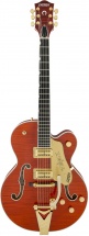 Gretsch G6120tfm Pro Player Nashville Flame Bigsby Orange + Etui