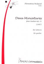 Mulsant Florentine - Deux Miniatures Pour Guitare Op.15
