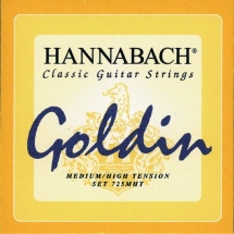 Hannabach Cordes Guitare Classique Serie 725 Medium/high Tension Goldin Re4