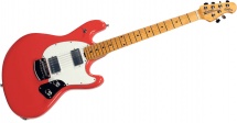 Music Man Stingray Guitar Hh Trem Coral Red Maple Parchment Chrome