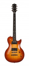 Godin Summit Classic Ltd Cognac Burst Flame Micro Bare Knuckle Avec Etui Rigide