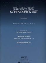  Williams John - 3 Pieces De La Liste De Schindler - Violon, Piano