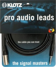 Klotz M1 Mic Cable Noir 0,3m Xlr 3 Male - Jack 3p Klotz