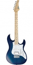 Fgn Guitars Eos-ash-m/sbbq Odyssey Expert Guitare Electrique Touche Erable Finition See-through Blue Burst Avec