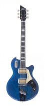 Supro 1296tb Silverwood Guitare Electrique Finition Bleue