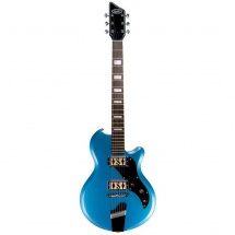 Supro 2020bm Westbury Guitare Electrique 2 Micros Finition Ocen Blue Metallic