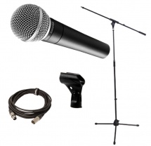 Shure Sm58 Lce + Pied De Micro Perche + Cable Micro