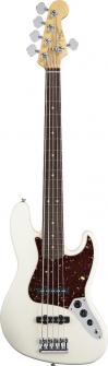 American Standard 2012 Jazz Bass V Touche Palissandre Olympic White