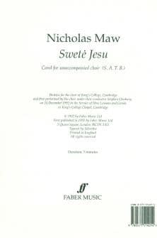 Maw Nicholas Swete Jesu Mixed Voices Satb