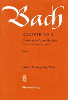 Bach Js Kantate 4 Christ Lag In Chant Choeur Piano