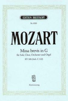 Mozart Wolfgang Amadeus Missa Brevis In G Kv140c112 Piano