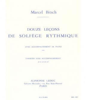 Bitsch Marcel 12 Lecons Solfege Rythmique Cle De Sol Sans Accompagnement version A