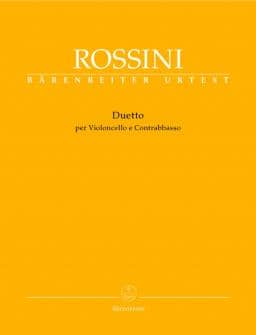 Rossini G Duetto Violoncelle Contrebasse