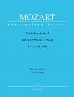 Mozart Wa Missa Brevis In G Major Kv 140 anh 235d Reduction Chant Piano