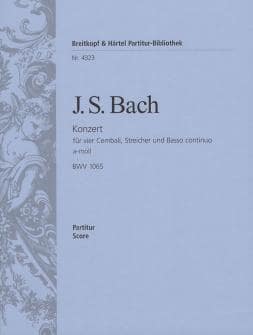Bach Js Cembalokonzert A moll Bwv 1065 4 Clavecins Et Cordes