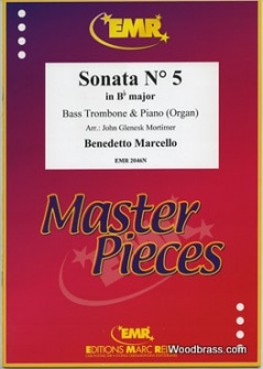 Marcello Benedetto Sonata N°5 In Bb Major Trombone Basse Piano