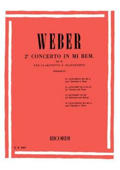 Weber Cm Concerto N2 Op74 Clarinette En Mib Et Piano