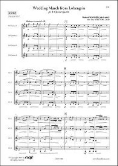 Wagner R Marche Nuptiale De Lohengrin Quatuor De Clarinettes